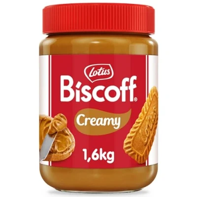 Abbildung von Lotus Biscoff Süßer Brotaufstrich Cremig Karamellisierter Keksgeschmack Vegan Nussfrei Kein Zusatz von Aromen oder Farbstoffen PET Glas 1,6 kg