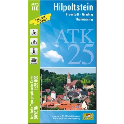 Abbildung von ATK25 I10 Hilpoltstein (Amtliche Topographische Karte 1:25000): Freystadt, Greding, Thalmässing (ATK25 Amtliche 1:25000 Bayern)