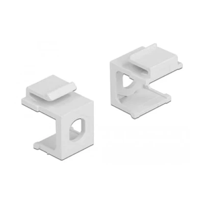 Abbildung von Delock Keystone Abdeckung weiß mit 8,0 mm Durchführung 4 Stück