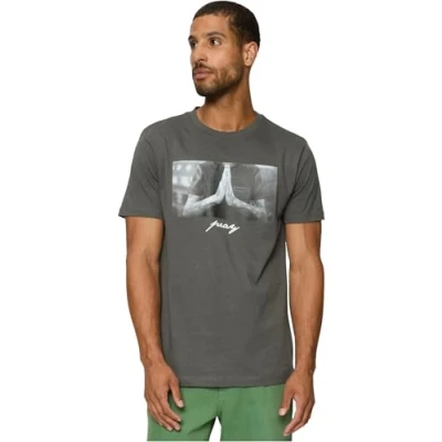 Abbildung von Mister Tee PRAY Tshirt print, Herren, Größe: Large, Darkshadow