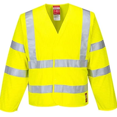 Abbildung von Portwest Antistatische Warnschutzjacke schwer entflammbar, Farbe: Gelb, Größe: L/XL, FR85YERL/XL