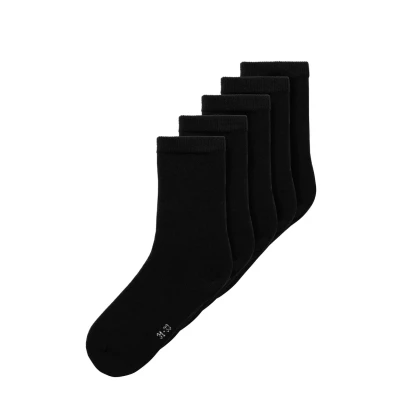 Abbildung von Name it Nknsock Solid Unisex 5 PACK Socken für Kinder, Größe: 40 42, Black