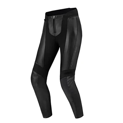 Abbildung von SHIMA Monaco 2.0 Leder Motorradkombi Damen Schwarz Frauen Motorrad Lederkombi mit Protektoren Hose und Jacken (Hosen, XS)