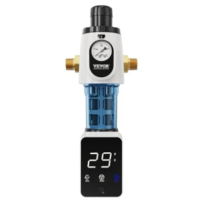 Abbildung von VEVOR Spin Down Filter, 40 Mikron Sedimentfilter für das ganze Haus Brunnenwasser, 3/4 Zoll GM + 1 GM, 4 T/H hohe Durchflussrate, Wasserfiltersysteme
