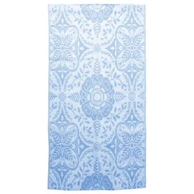 Abbildung von vidaXL Outdoor Teppich Zweischichtiger Jacquard Terrassenteppich Außenteppich Küchenteppich Indoor Terrasse Balkon Flur Küche Bad Babyblau 160x230cm PP