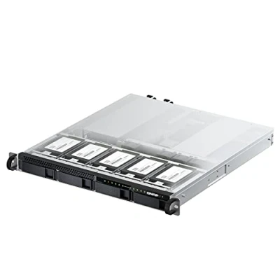 Abbildung von QNAP TS h987XU RP, NAS, Rack (1U), Intel Xeon E, E 2334, Schwarz, Silber