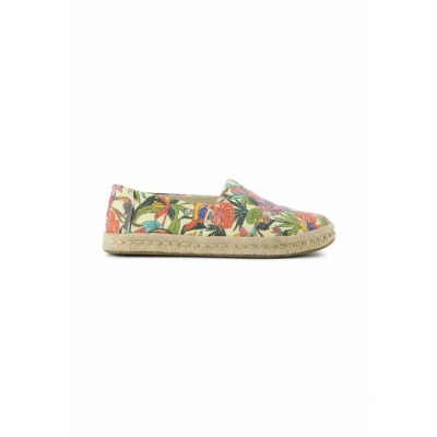 Abbildung von TOMS Espadrille, Damen, Größe: 37, Light almond multi birds of paradise canvas Schuhe