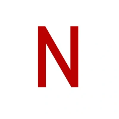 Abbildung von Buchstaben Aufkleber, wetterfest, einzelner Buchstabe N, rot, 10 cm (100mm) großgeschrieben