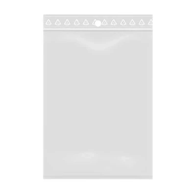 Abbildung von 1000 Stück Zip Beutel transparent Lebensmittelecht Kunststoff (8 x 12 cm)