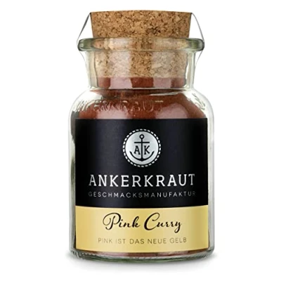 Abbildung von Ankerkraut Pink Curry Gewürz, 80g im Korkenglas, Indisches Gericht Mischung Würzender Zutaten, Einfach Kochen Ohne Geschmacksverstärker, Indien Masala in deiner Küche