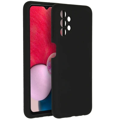 Abbildung von Samsung Galaxy A13 (4G) Hülle Silikon Accezz Soft Case/Backcover Handyhülle Schwarz