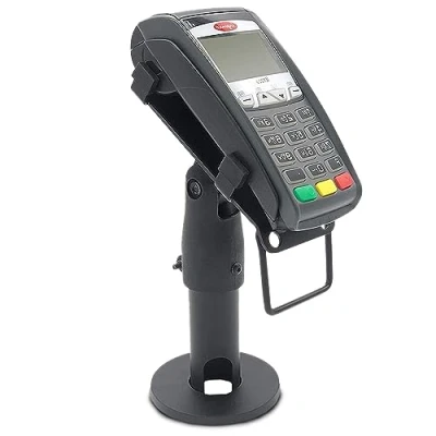 Abbildung von POS VALLEY Ergonomischer Halter für Ingenico iCT 220/250 Zahlungsterminal Stand EC Terminal mit Griff, 180 Drehung, 45 Neigung, Befestigung Schrauben oder Klebepad