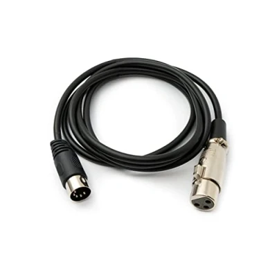 Abbildung von System S Audio Kabel 150 cm XLR 3 polig Buchse zu DIN 5 Stecker Adapter in Schwarz
