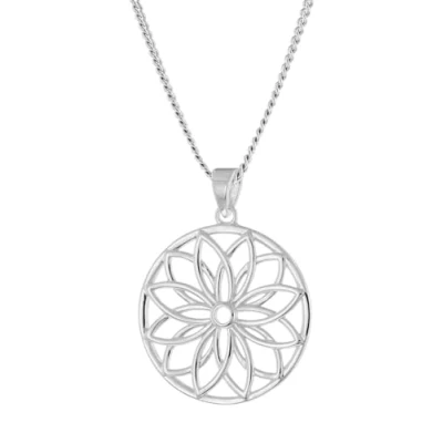 Abbildung von trendor 15951 Damen Kette Lebensblume 925 Silber ⌀ 20 mm