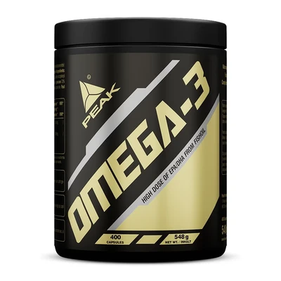 Abbildung von PEAK Omega 3 400 Kapseln I Fischöl Fisch Öl Softgelkapseln hochkonzentriertes EPA und DHA Triglycerid Form TG hohe Bioverfügbarkeit 548 g