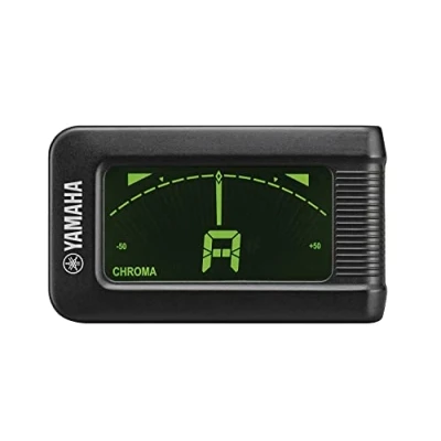 Abbildung von Yamaha YTC5 Stimmgerät, verchromt, mit Zange, Schwarz