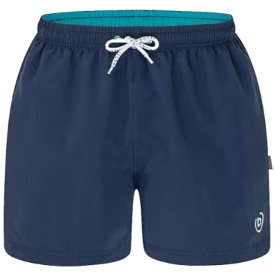 Abbildung von bugatti® Herren Badeshort in Marine blau (Bund Innen türkis), Größe L Large
