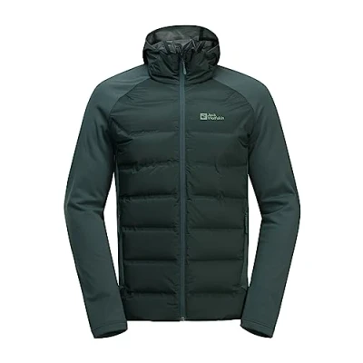 Abbildung von Jack Wolfskin Herren Tasman Down Hybrid M Jacke, Black Olive, L