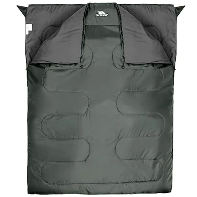 Abbildung von Trespass Catnap 3 Season Doble Schlafsack, wasserabweisend, 180 x 140 cm, moos