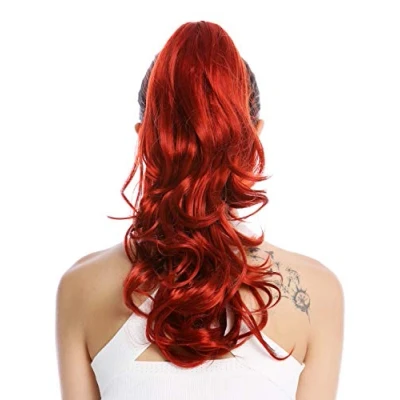 Abbildung von WIG ME UP MKB 30 V 137 Haarteil Zopf Pferdeschwanz lang gewellt leicht gelockt Rot Feuerrot 45 cm