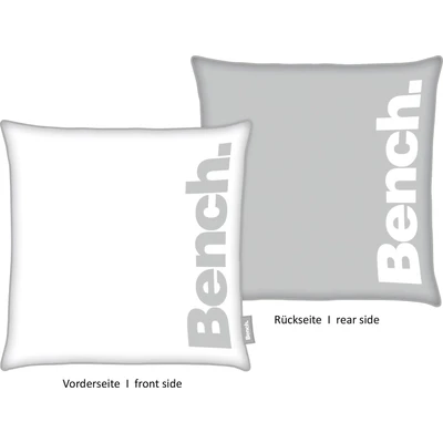 Abbildung von Bench. Dekokissen &quot;Bench&quot;, Kissenhülle mit Wendemotiv und Rundum Paspel