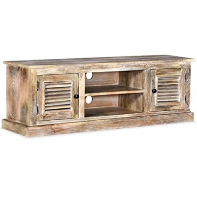 Abbildung von vidaXL Mangoholz Massiv TV Schrank Vintage Fernsehtisch Fernsehschrank Lowboard Möbel Tisch Board Sideboard HiFi 120x30x40cm