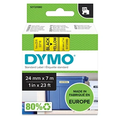 Abbildung von Dymo 53718 (S0720980) (24 mm) Schwarz bis gelb Tape