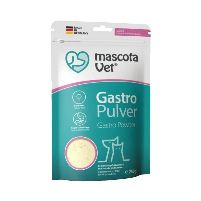 Abbildung von Gastro Pulver, natürliches Ergänzungsfuttermittel für Hunde &amp; Katzen bei Verdauungsproblemen und übermäßigem Gras fressen, 250 g