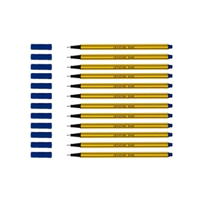 Abbildung von LEVIATAN D400 Fineliner Blau 12 Stück Feinleiner Stift Bunt Für Den Täglichen Gebrauch Geeignet, Schreib und Schulbedarf Linienbreite Ca. 0.4 Mm Feinlinerfilzstifte