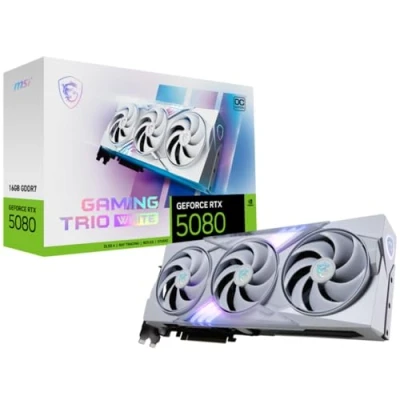 Abbildung von MSI GeForce RTX 5080 Gaming Trio OC White Grafikkarte (16 GB, GDDR7)