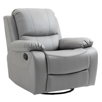Abbildung von HOMCOM Relaxsessel neigbar, drehbar, Stahl, grau, 93 x 100 98Hcm