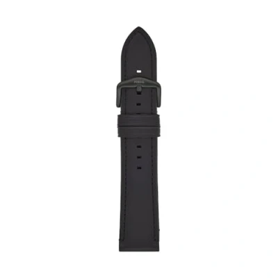 Abbildung von Fossil Uhrenband für Herren 22 mm LiteHide Leder schwarz, S221501