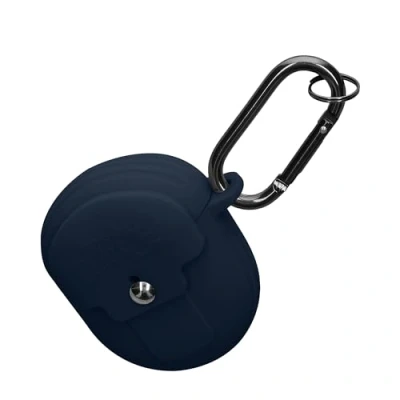 Abbildung von kwmobile Hülle kompatibel mit Google Pixel Buds Pro Kopfhörer Case Silikon Cover Verschluss Schutzhülle in Dunkelblau