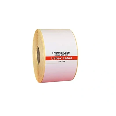 Abbildung von Labex label Thermo Etiketten 50x50 mm Zebra auf rolle; 750 stück Thermodirekt 1 Rolle ;750 Barcode/Adresse
