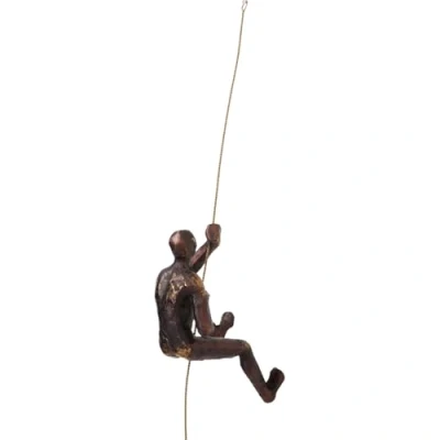 Abbildung von Kare Design Wandschmuck Climber Rope, Braun, Wanddeko, Bergsteiger, 23x14x9 cm (H/B/T)