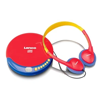 Abbildung von Lenco CD 021KIDS Player (HD Auflösung, Kinder mit Schallschutz, inkl. Kopfhörer &amp; Batterien)