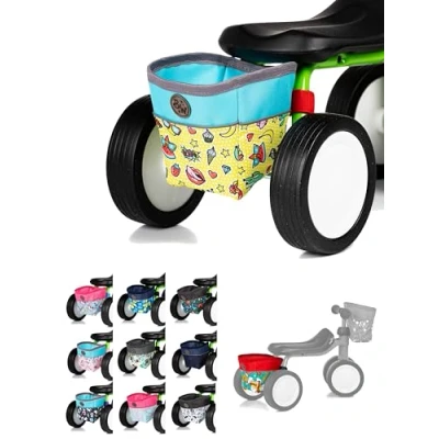 Abbildung von BambiniWelt by Rafael K. Tasche [Rahmentasche] für Kinder kompatibel mit Pukylino Wutsch Fitsch Puky offen Dreirad Laufrad Rutschfahrzeuge Fahrradtasche (Modell 18)