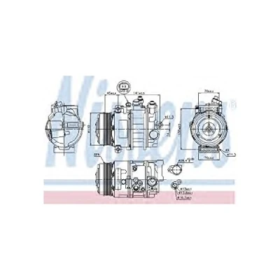 Abbildung von NISSENS 89039 Kompressor 7SEU17C 12 PAG 46 R 134a MERCEDES BENZ: E Klasse Limousine, T modell, C Coupe