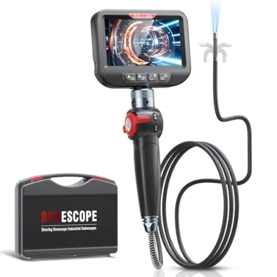 Abbildung von Ralcam Endoskopkamera mit Licht Endoscope Camera Endoskop 8,5 mm Inspektionskamera 4,3&quot; HD 1080P Rohrkamera, Kameras 10 LED, IP67 Wasserdicht 1.5M Halbstarre Kabel Teleskopkamera Kfz Werkzeug