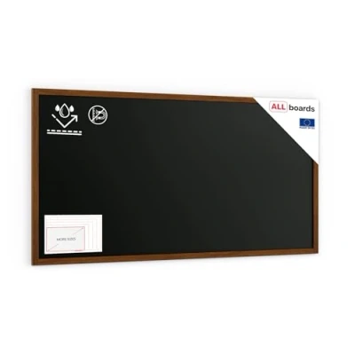 Abbildung von ALLboards Kreidetafel Wasserfest mit lackiertem Holzrahmen 200x100cm, Schwarz, Schreibtafel, Kreide