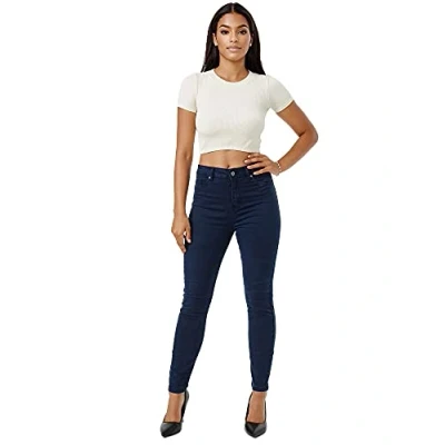 Abbildung von Tazzio Jeans Damen Skinny Fit High Rise Denim Jeanshose Stretch Slim Hose F103 (42, Navy)