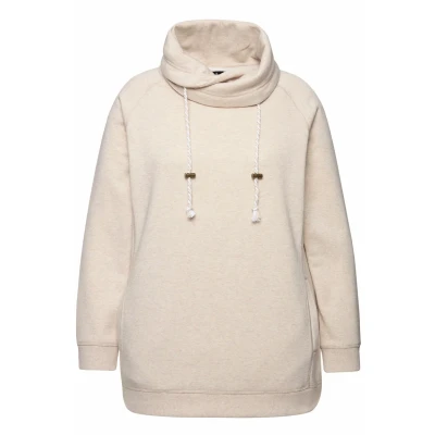 Abbildung von Ulla Popken MIT Stehkragen Raglanform Lange ÄRMEL Sweatshirt, Damen, Größe: 62/64, Nature melange