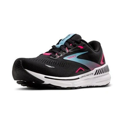 Abbildung von Brooks GTS 23 GTX Laufschuh Stabilität, Damen, Größe: 37.5, Black knockout pink aqua Schuhe