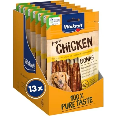 Abbildung von Vitakraft Pure Chicken Bonas Kaustangen Huhn 13x80G