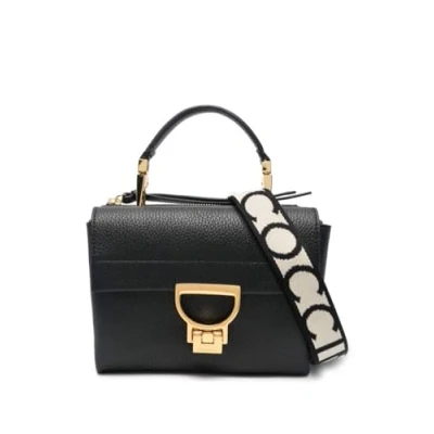 Abbildung von Coccinelle Arlettis Signature Grained Handtasche, Damen, Größe: One Size, Noir