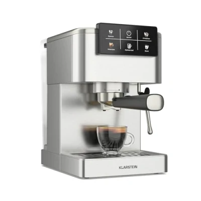 Abbildung von Klarstein Espressomaschine, 1.5l Kaffeekanne, Edelstahlfilter, Elektrisch 20 Bar Espressomaschine Kaffemaschine Touch