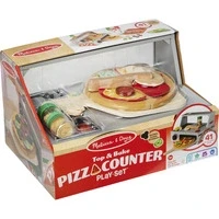 Abbildung von Melissa &amp; Doug Spiel Kochgeschirr Pizza Ofen Spielzeugladen, Holz Lebensmittelsets Küchenspielzeug, (41 tlg)