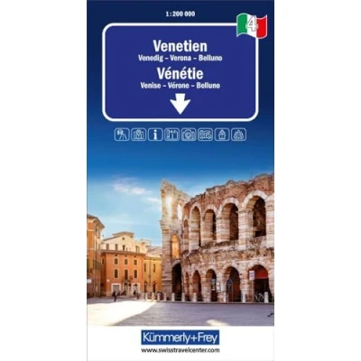 Abbildung von Kümmerly+Frey Regional Strassenkarte 4 Venetien 1:200.000: Mit Venedig, Verona und Belluno. Inkl. Stadtpläne, Ortsverzeichnis Reiseinformationen