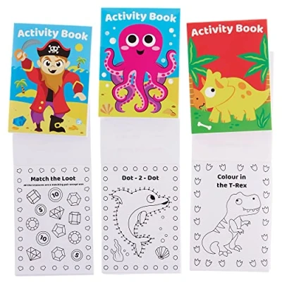 Abbildung von Baker Ross FX832 Mini Activitätsbücher 12er Packung, unterhaltsame Aktivitätsbücher für Kinder