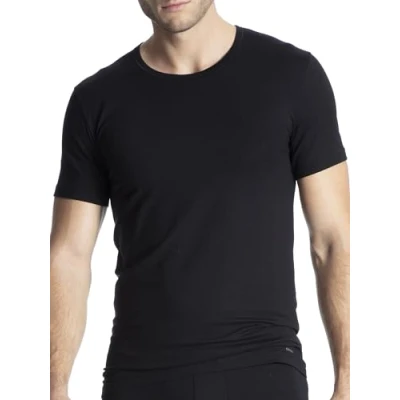 Abbildung von CALIDA Cotton Code T Shirt Herren, mit Rundhalsausschnitt, Glatte Oberfläche